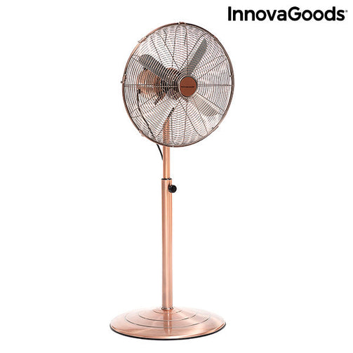Freestanding Fan Copper Retro InnovaGoods Ø 40 cm 55W InnovaGoods