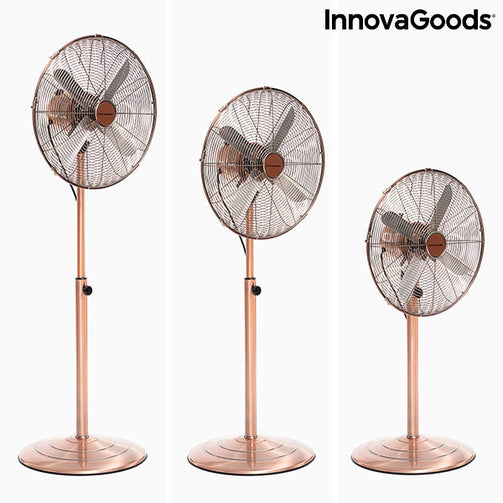 Freestanding Fan Copper Retro InnovaGoods Ø 40 cm 55W InnovaGoods