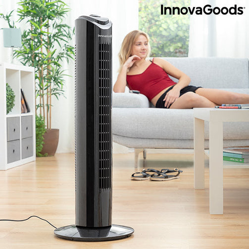 Tower Fan InnovaGoods 80 cm 50W Black InnovaGoods