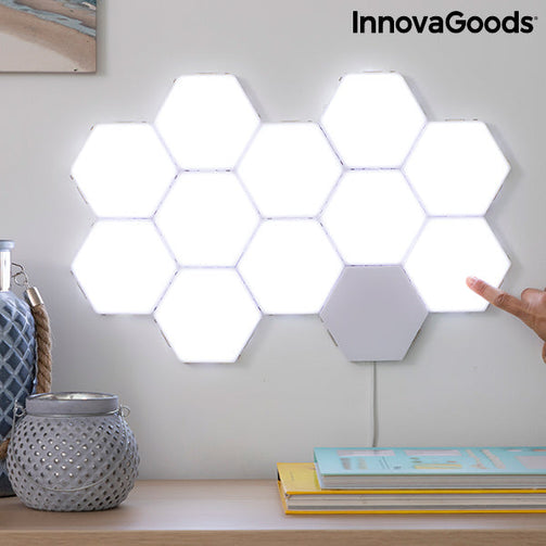 Set of Modular Magnetic and Touch LED Panels Tilight InnovaGoods (Pack of 3) InnovaGoods