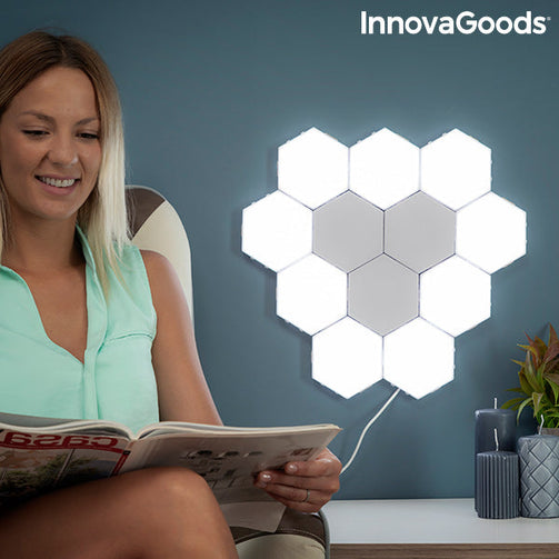 Set of Modular Magnetic and Touch LED Panels Tilight InnovaGoods (Pack of 3) InnovaGoods