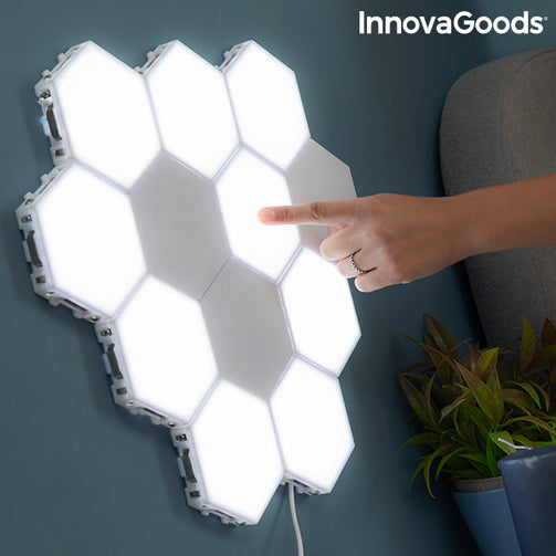 Set of Modular Magnetic and Touch LED Panels Tilight InnovaGoods (Pack of 3) InnovaGoods