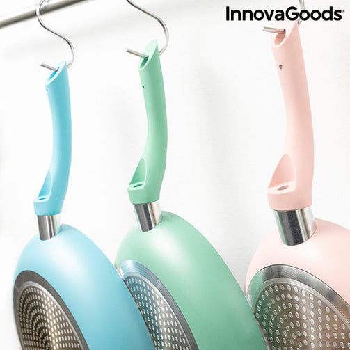 Set of Non-stick Frying Pans with Ceramic Coating Pantasy InnovaGoods 3 Pieces (ø 20-24-28 cm) InnovaGoods