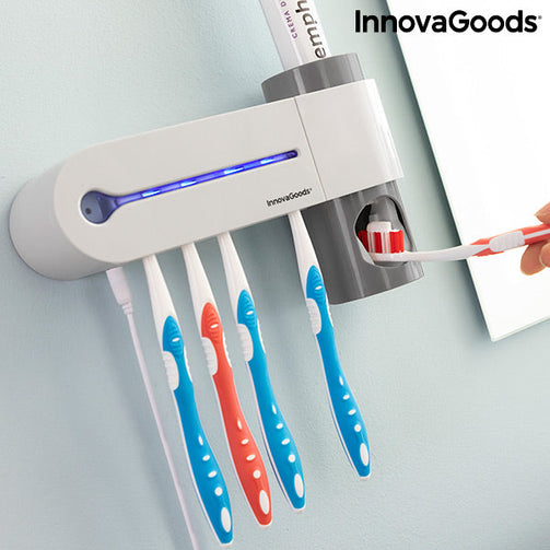 UV Toothbrush Steriliser with Stand and Toothpaste Dispenser Smiluv InnovaGoods InnovaGoods
