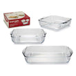 Set of Oven Dishes Transparent 3 (3 Pieces) (29,5 x 14,5 x 43 cm) Paşabahçe