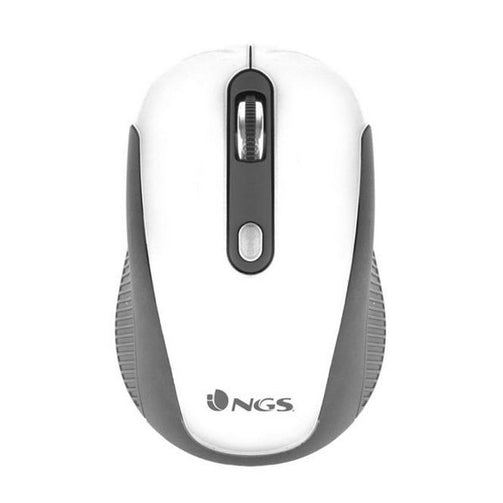 Optical Wireless Mouse NGS HAZEWHITE 800/1600 dpi White Black NGS