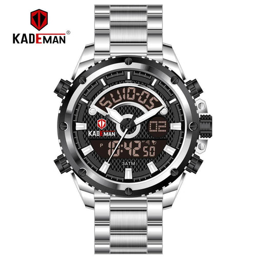 KADEMAN Mens Watches Fashion Sport Wristwatches Waterproof Dual Display Digital Watch Military Army Male Clock Relogio Masculino Seewest