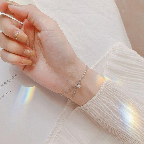 Round Bead Double Bracelet Simple Ornament Seewest