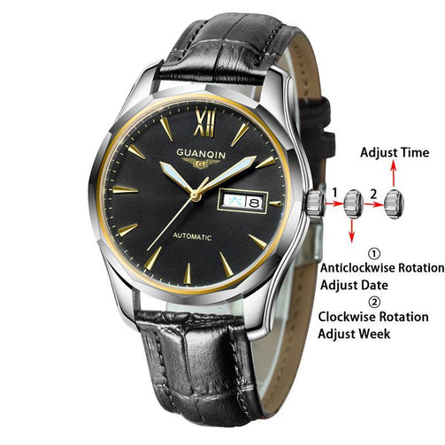 GUANQIN Sapphire Automatic Mechanical Watch men Japan NH36 Movement top brand luxury men watches waterproof Relogio Masculino Seewest