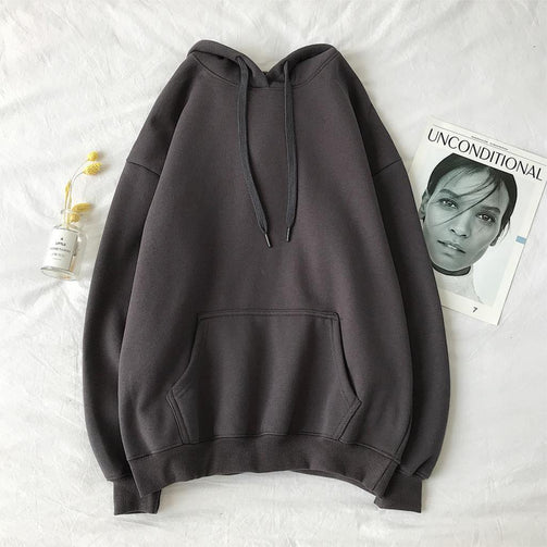 Privathinker Woman's Solid 12 Colors Korean Hooded Sweatshirts Female 2020 Cotton Thicken Warm Hoodies Lady Autumn Fashion Tops Seewest
