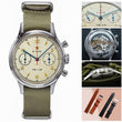 Fashion 38mm Men Chronograph Watches Sapphire Mechanical Hand Wind 1901 Movement Military Pilot Mens Chronograph Watch 1963 Seewest