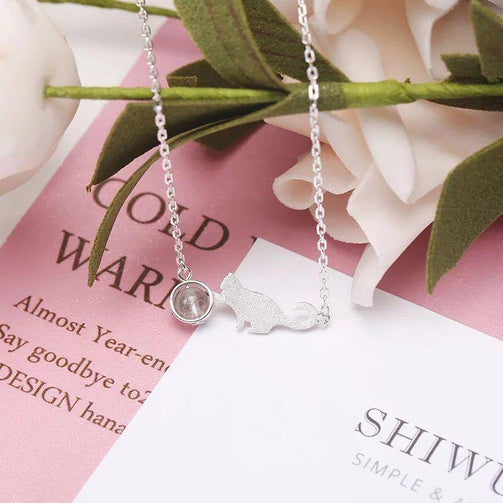 S925 sterling cat bracelet simple student chain female Seewest