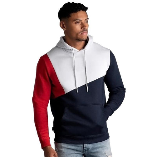 Mens Hoodies Sweatshirt 2019 Streetwear Patchwork Hoody Pullover Black White Hoodie Men Winter Fleece Sweatshirts Clothing Seewest