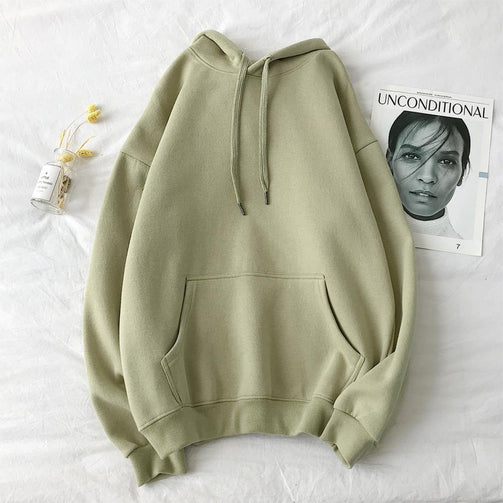 Privathinker Woman's Solid 12 Colors Korean Hooded Sweatshirts Female 2020 Cotton Thicken Warm Hoodies Lady Autumn Fashion Tops Seewest