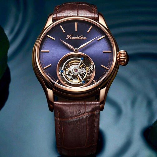 Tourbillon Watch GUANQIN Original watch Skeleton mechanical Sapphire Mens Watches Top Brand Luxury clock men Relogio Masculino Seewest