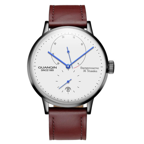 GUANQIN Mechanical Business Watch Men Top Brand Luxury Luminous 316L stainless steel Wrist Mens Automatic Watches Gold Clock Seewest