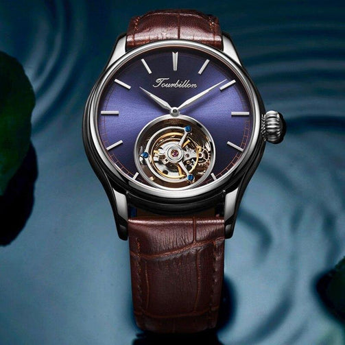 Tourbillon Watch GUANQIN Original watch Skeleton mechanical Sapphire Mens Watches Top Brand Luxury clock men Relogio Masculino Seewest