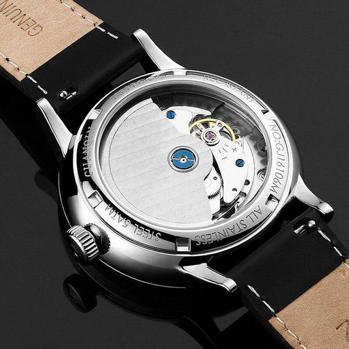 GUANQIN Mechanical Business Watch Men Top Brand Luxury Luminous 316L stainless steel Wrist Mens Automatic Watches Gold Clock Seewest