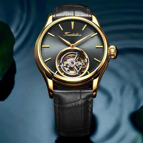 Tourbillon Watch GUANQIN Original watch Skeleton mechanical Sapphire Mens Watches Top Brand Luxury clock men Relogio Masculino Seewest
