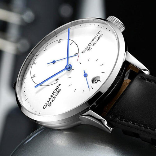 GUANQIN Mechanical Business Watch Men Top Brand Luxury Luminous 316L stainless steel Wrist Mens Automatic Watches Gold Clock Seewest