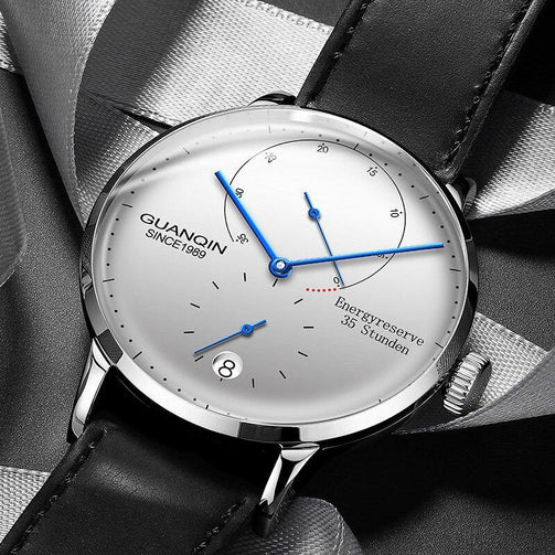 GUANQIN Mechanical Business Watch Men Top Brand Luxury Luminous 316L stainless steel Wrist Mens Automatic Watches Gold Clock Seewest