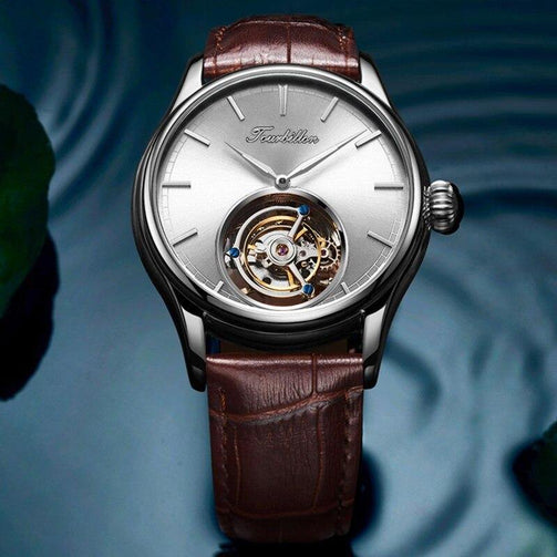 Tourbillon Watch GUANQIN Original watch Skeleton mechanical Sapphire Mens Watches Top Brand Luxury clock men Relogio Masculino Seewest