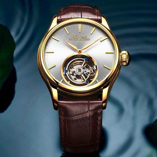Tourbillon Watch GUANQIN Original watch Skeleton mechanical Sapphire Mens Watches Top Brand Luxury clock men Relogio Masculino Seewest
