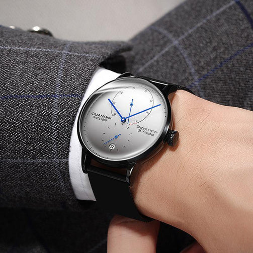 GUANQIN Mechanical Business Watch Men Top Brand Luxury Luminous 316L stainless steel Wrist Mens Automatic Watches Gold Clock Seewest