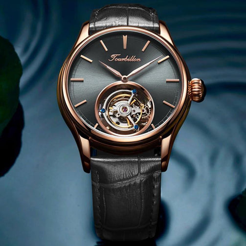 Tourbillon Watch GUANQIN Original watch Skeleton mechanical Sapphire Mens Watches Top Brand Luxury clock men Relogio Masculino Seewest