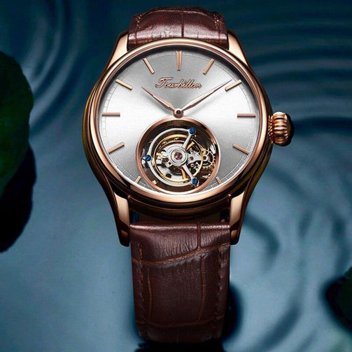 Tourbillon Watch GUANQIN Original watch Skeleton mechanical Sapphire Mens Watches Top Brand Luxury clock men Relogio Masculino Seewest