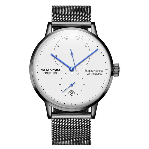 GUANQIN Mechanical Business Watch Men Top Brand Luxury Luminous 316L stainless steel Wrist Mens Automatic Watches Gold Clock Seewest