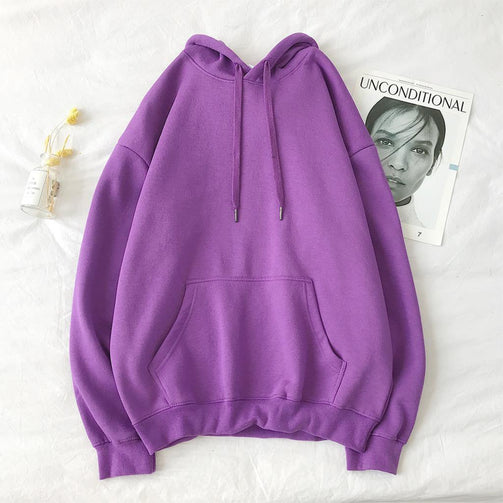 Privathinker Woman's Solid 12 Colors Korean Hooded Sweatshirts Female 2020 Cotton Thicken Warm Hoodies Lady Autumn Fashion Tops Seewest