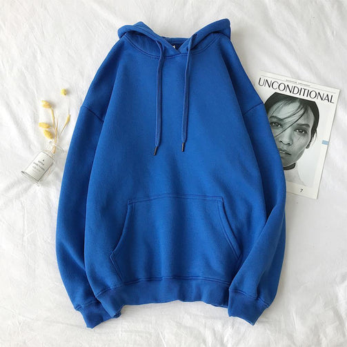 Privathinker Woman's Solid 12 Colors Korean Hooded Sweatshirts Female 2020 Cotton Thicken Warm Hoodies Lady Autumn Fashion Tops Seewest