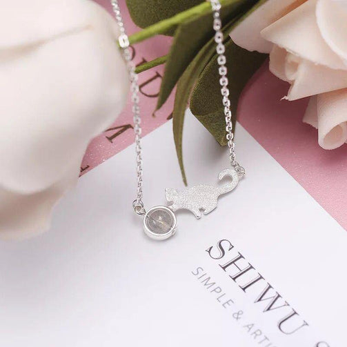 S925 sterling cat bracelet simple student chain female Seewest