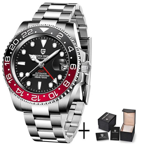 PAGANI DESIGN Sapphire Glass 40MM Ceramic GMT Mechanical Watches 100m Waterproof Classic Fashion Luxury Automatic Watch Seewest