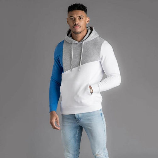 Mens Hoodies Sweatshirt 2019 Streetwear Patchwork Hoody Pullover Black White Hoodie Men Winter Fleece Sweatshirts Clothing Seewest