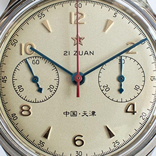 Fashion 38mm Men Chronograph Watches Sapphire Mechanical Hand Wind 1901 Movement Military Pilot Mens Chronograph Watch 1963 Seewest