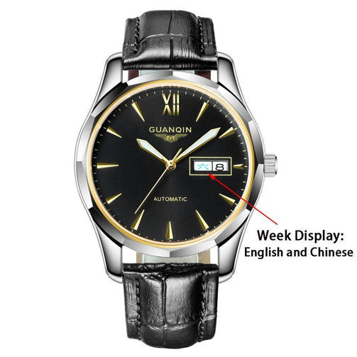 GUANQIN Sapphire Automatic Mechanical Watch men Japan NH36 Movement top brand luxury men watches waterproof Relogio Masculino Seewest