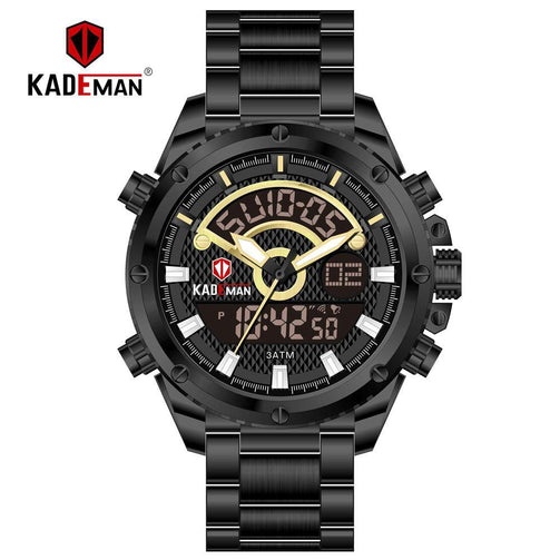 KADEMAN Mens Watches Fashion Sport Wristwatches Waterproof Dual Display Digital Watch Military Army Male Clock Relogio Masculino Seewest