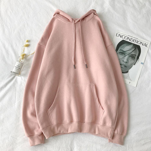 Privathinker Woman's Solid 12 Colors Korean Hooded Sweatshirts Female 2020 Cotton Thicken Warm Hoodies Lady Autumn Fashion Tops Seewest