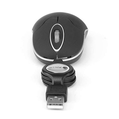 Retractable Optical Mouse NGS SINBLACK 1000 dpi Black NGS