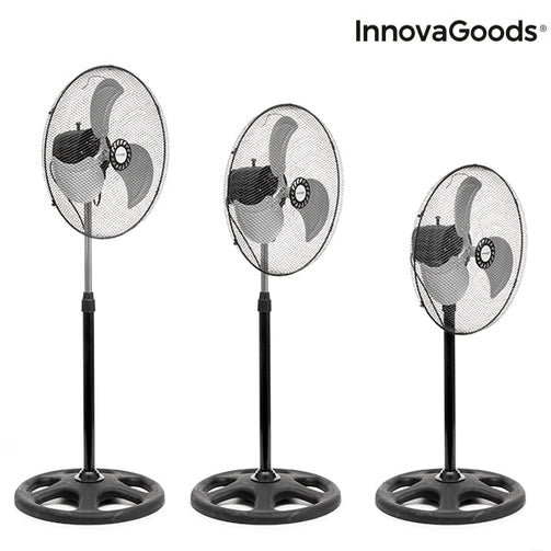 InnovaGoods Industrial Ø 45 cm 75W Black Pedestal Fan InnovaGoods