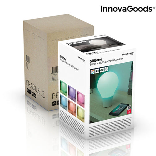 Silicone LED Touch Lamp with Speaker Silitone InnovaGoods InnovaGoods